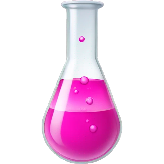 Pink chemical in beaker emoji
