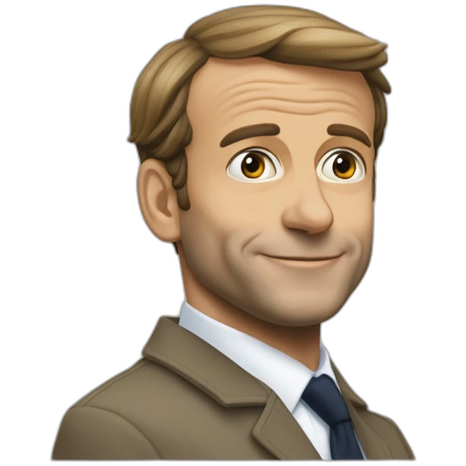 Emannuel macron bisou emoji