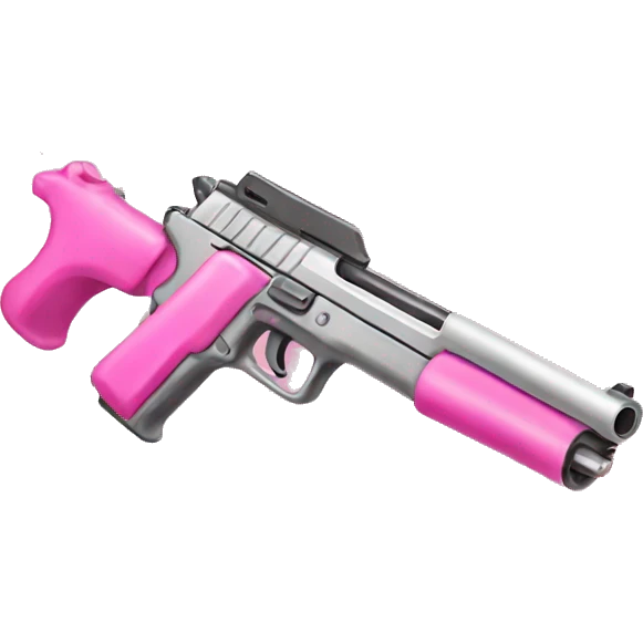 Pink cute gun emoji