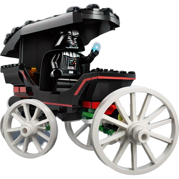 Evil Darth Vader’s Lego. 2 horse-drawn 4 wheel coach  emoji