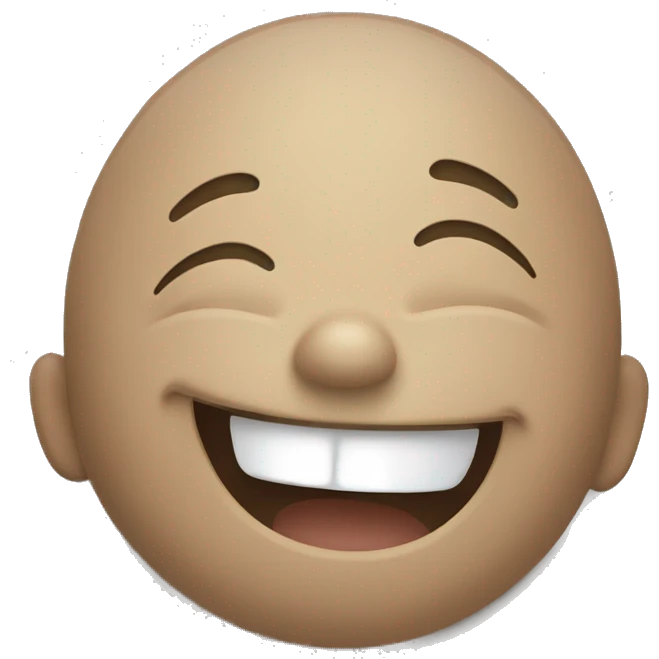 Laughing shy face  emoji