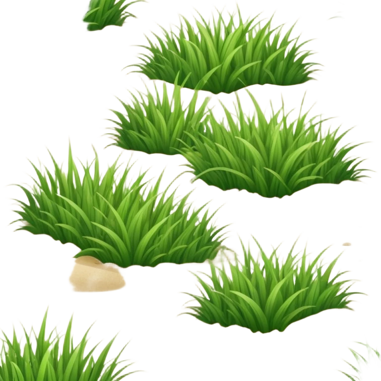 generate realistic detailed grass in 3d style with small sand  emoji