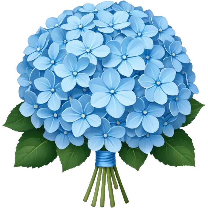 Big light blue hydrangea bouquet  emoji