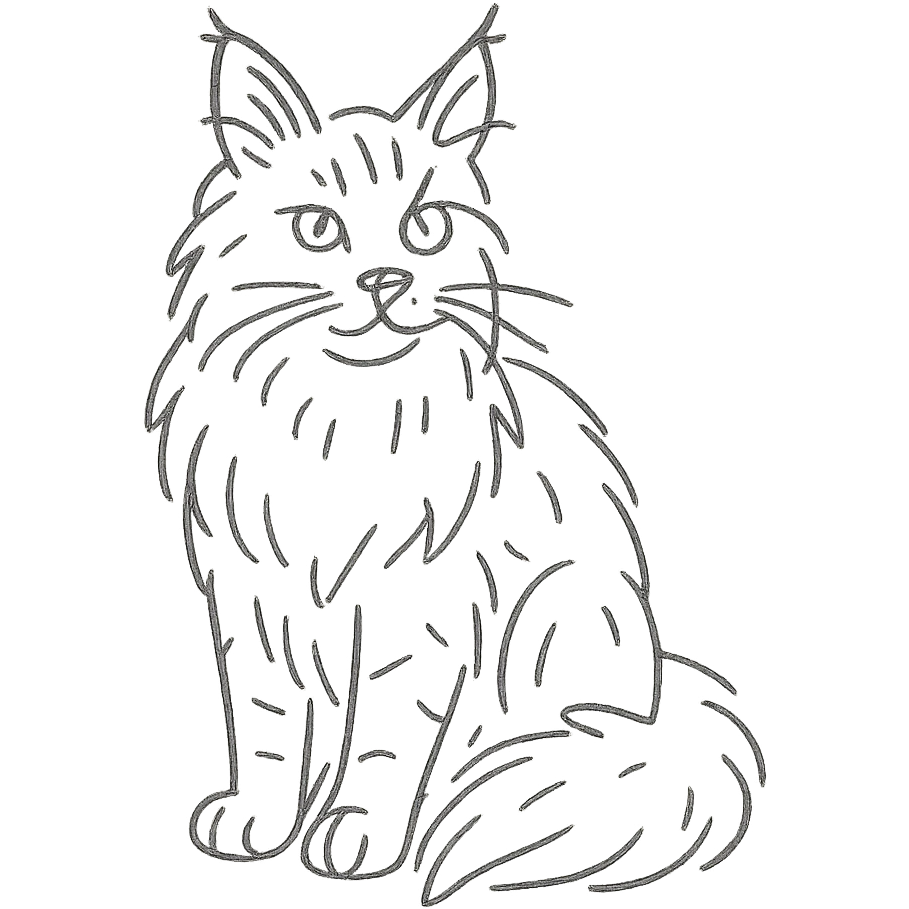 A red Maine Coon cat emoji
