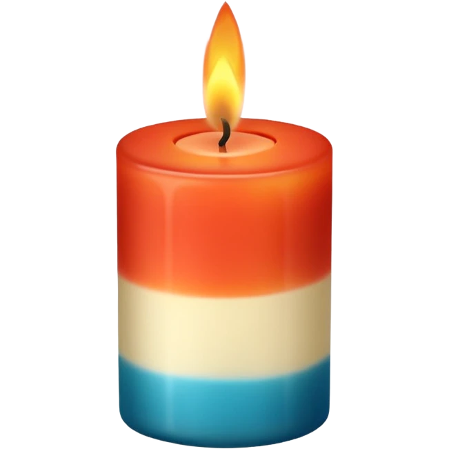 Decorative Wax Candle colored  emoji