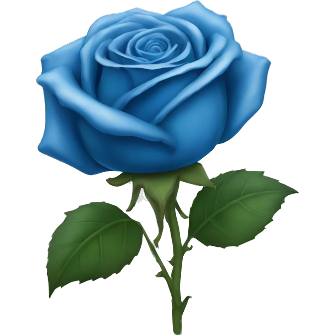 A blue rose closed emoji