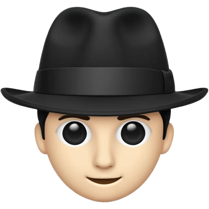  Black Fadora with no man emoji