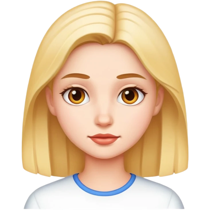 realistic portrait of girl  emoji