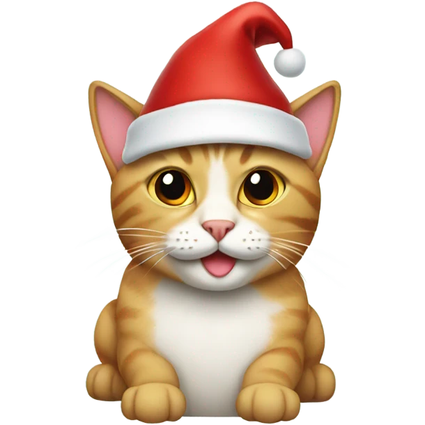 Cat with Santa hat emoji