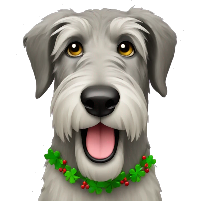  Christmas irish wolfhound dog emoji