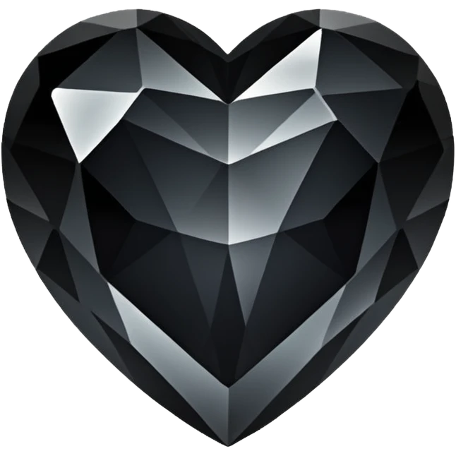 black crystal heart emoji