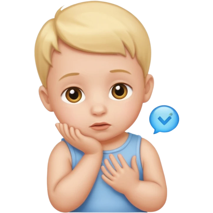 thinking baby emoji