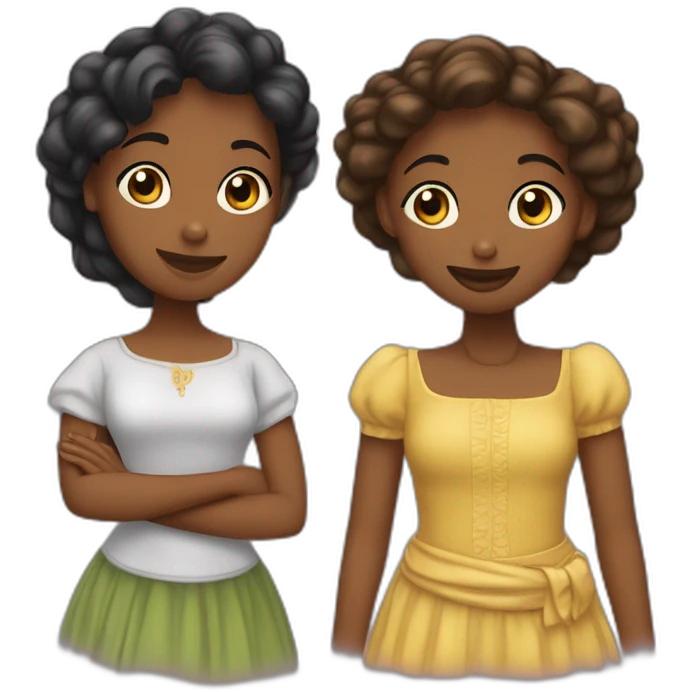 Une fille malienne et Mauricienne bff emoji