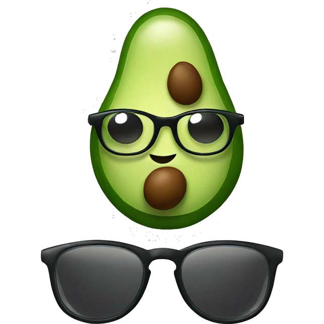 avocado with glasses emoji
