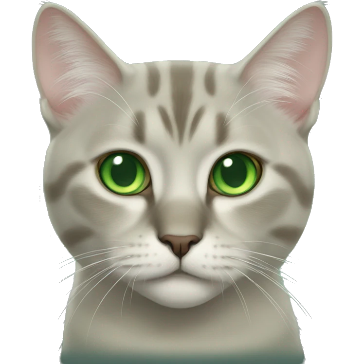norvegian cat green eyes  emoji