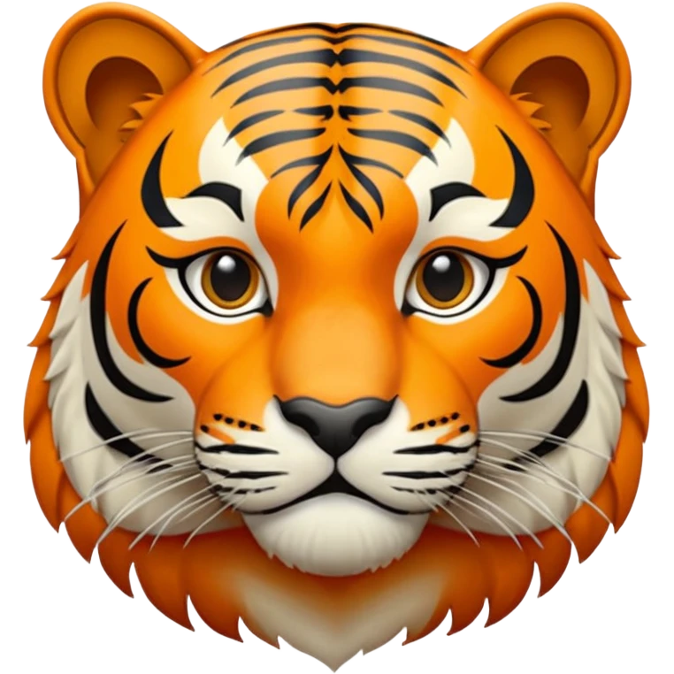 Tigre adulto feroz con la cara mas real no de caricatiraen la cima  emoji
