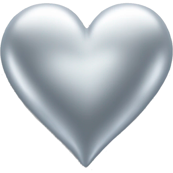 Silver heart emoji