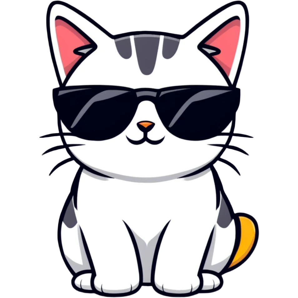 cat wearing sunglasses emoji