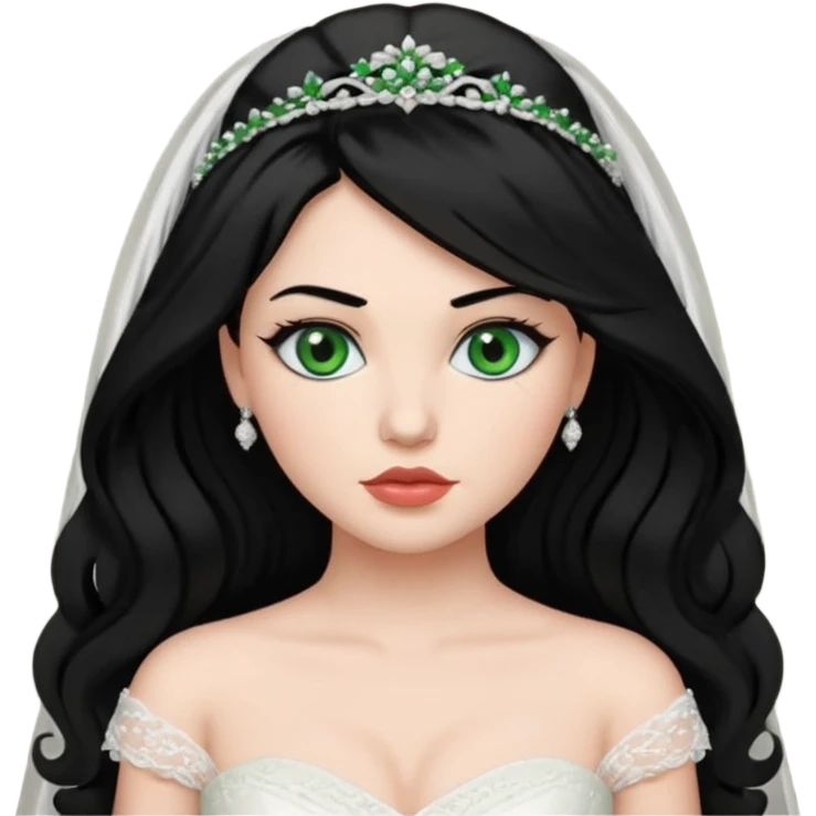 black haired green eyes aesthetic  plump lips  that makes her hair look behind nicole peltz at wedding emoji