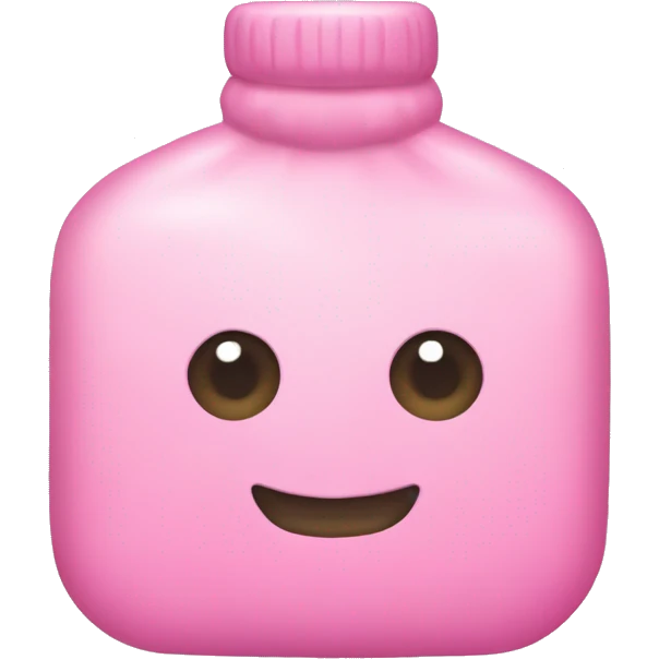 Plain Pink hot water bottle  emoji