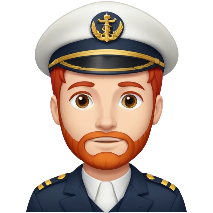 a male boat captain with red hair no beard  emoji