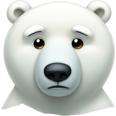 cute polar bear sad emoji