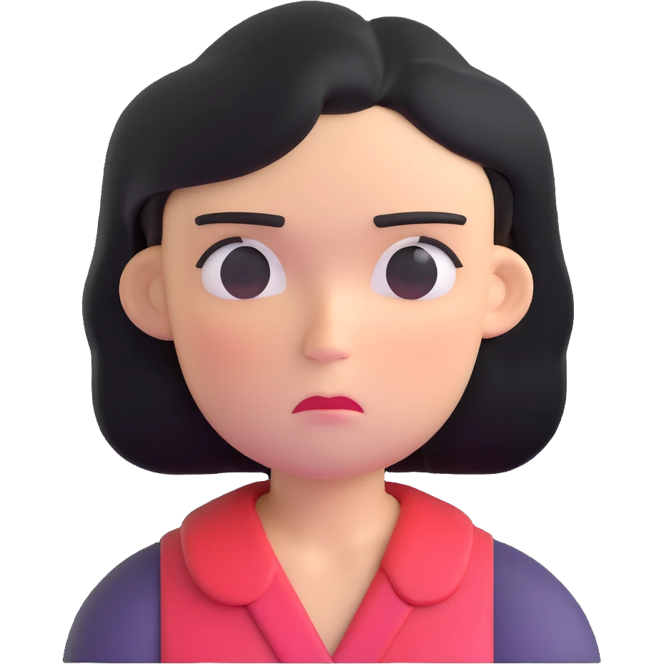 sad woman frowning emoji