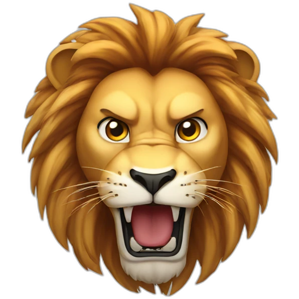 Lion got angry emoji