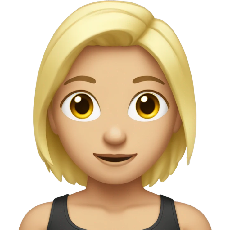 I need  a blond woman doing weights  emoji