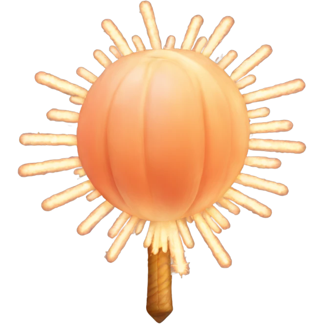 Peach colored firework emoji