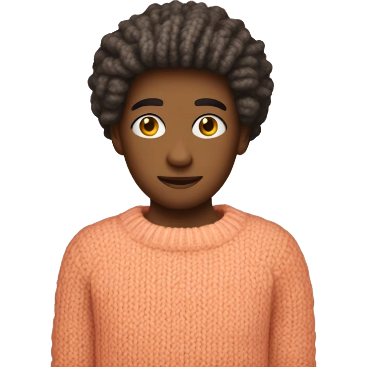 Pinkish orange knitted sweater emoji