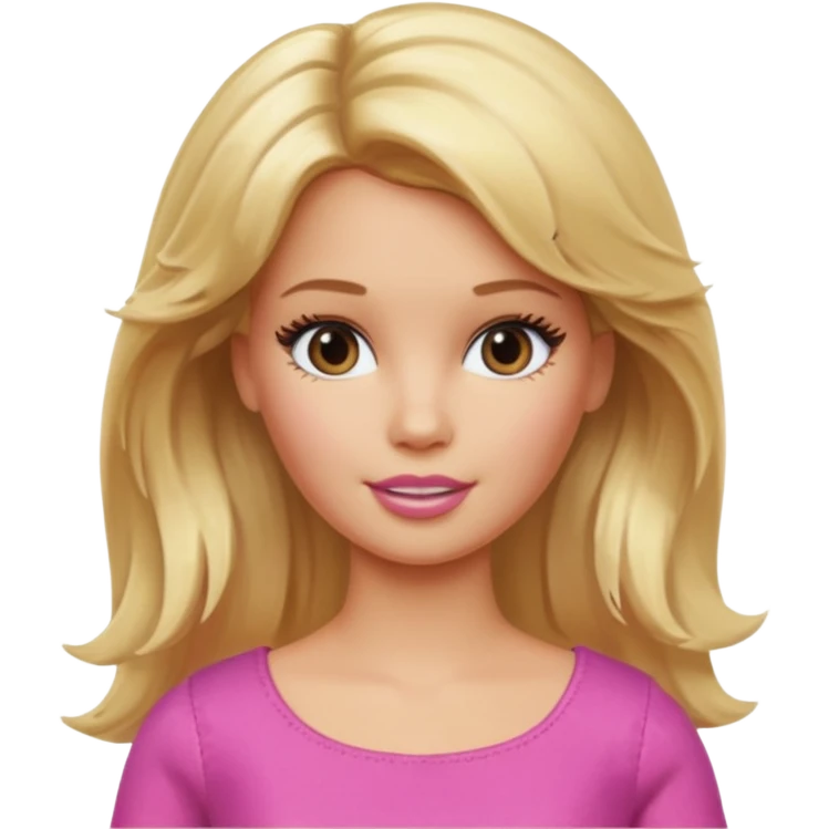 Barbie with messy hair emoji