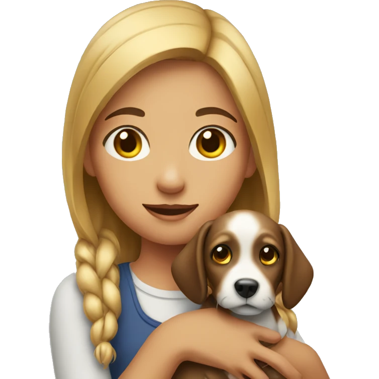 Girl Holding Dog emoji