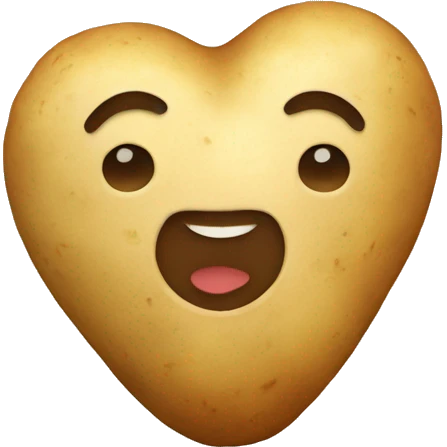 beige heart with potatoes emoji