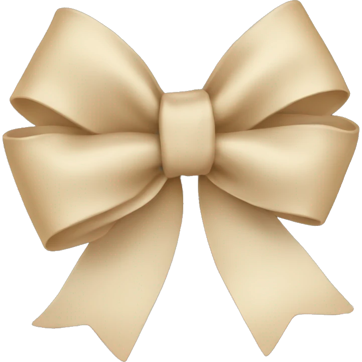 Beige bow emoji