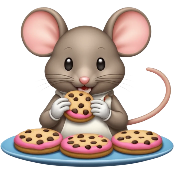 mouse eating cookies emoji