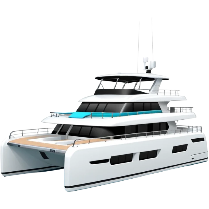 a lagoon SIXTY 7 power catamaran with no wording on it  emoji