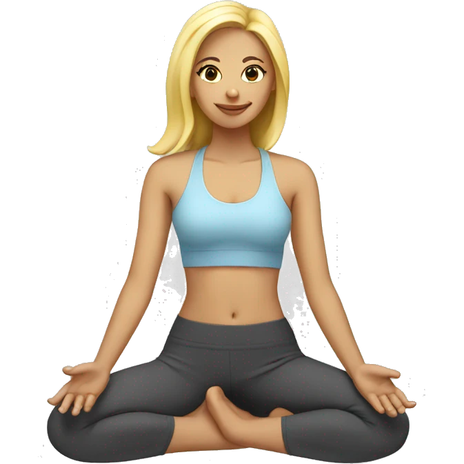yoga girl blonde  emoji