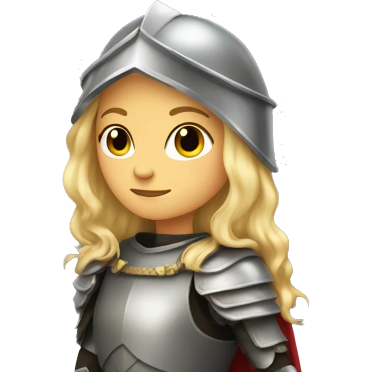 blonde girl in armor cape emoji