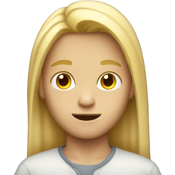 Boy with long blond hair emoji