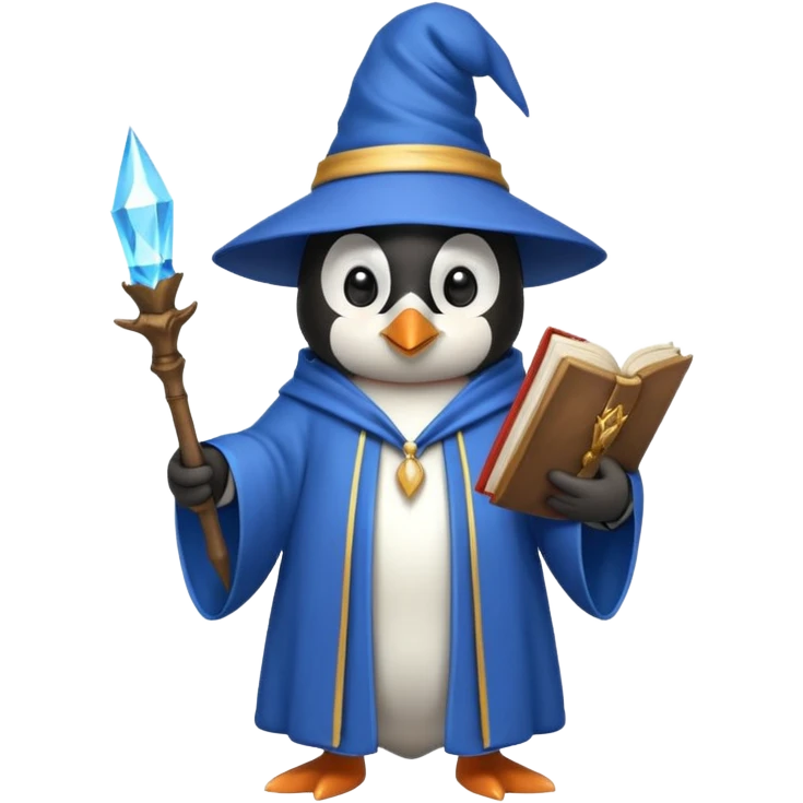 Penguin Wizard emoji