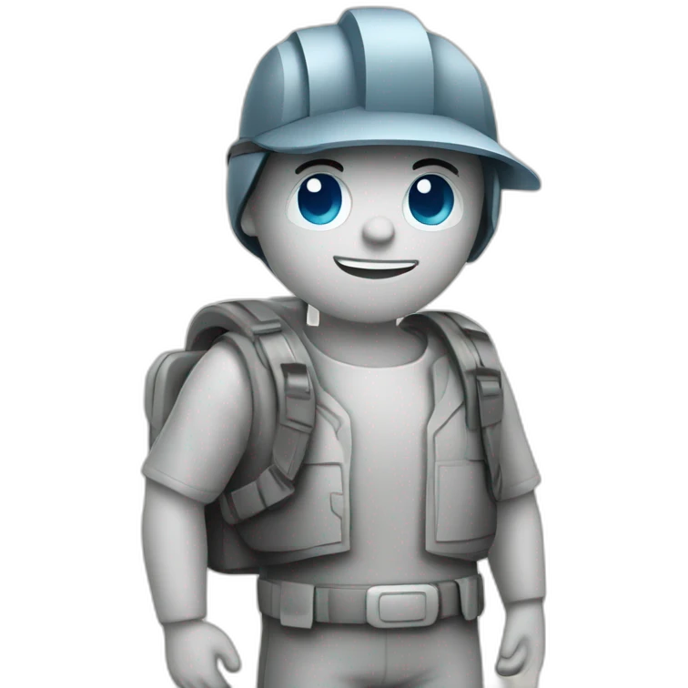 futuristic paper boy emoji