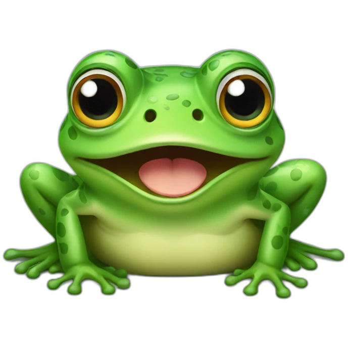 surprised frog emoji