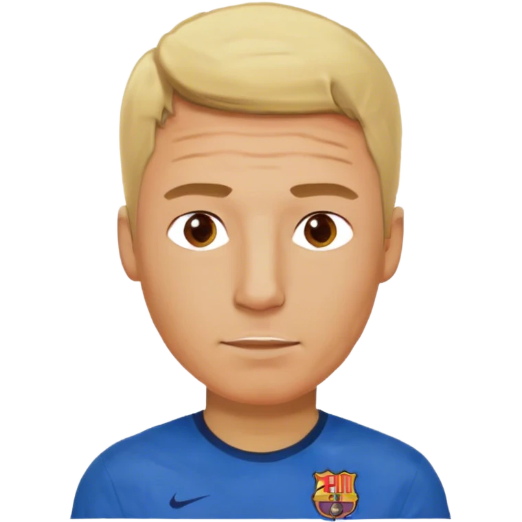 blonde men in barcelona tshirt emoji