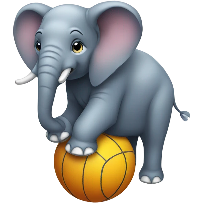 Elephant on a ball emoji