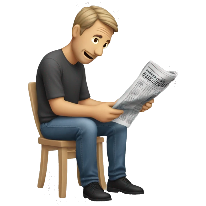 man on the wc reading newspaper emoji