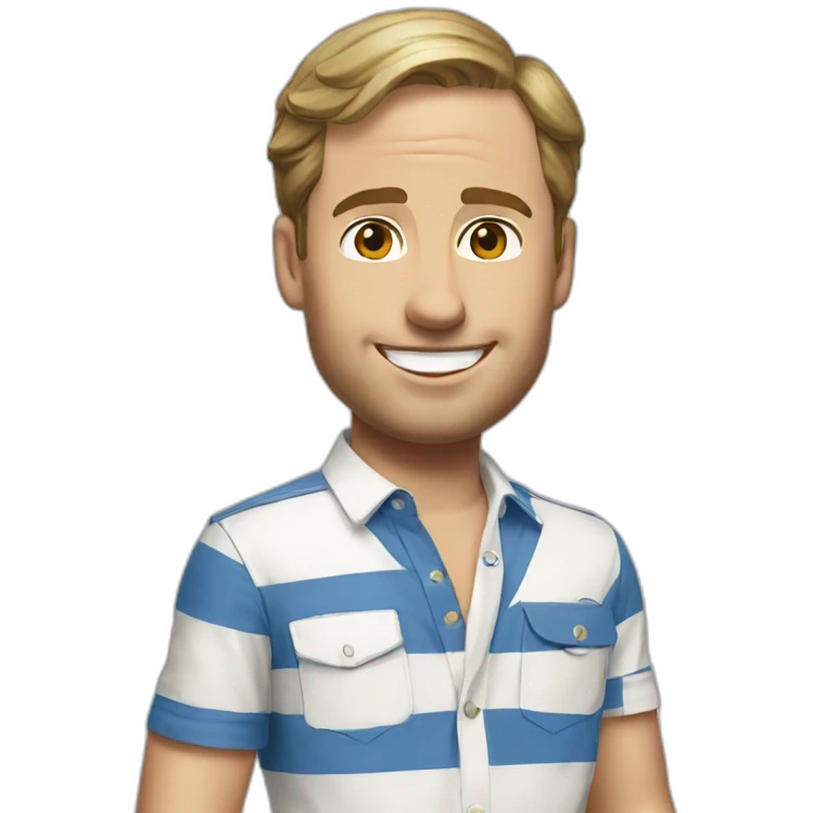 Prince William as beach bum emoji