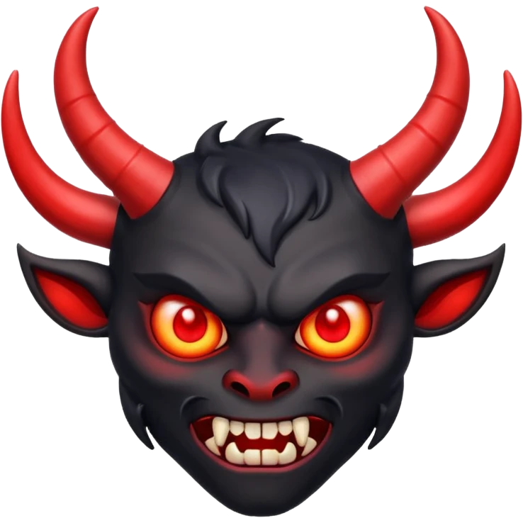 Demonio Negro Con Rojo emoji