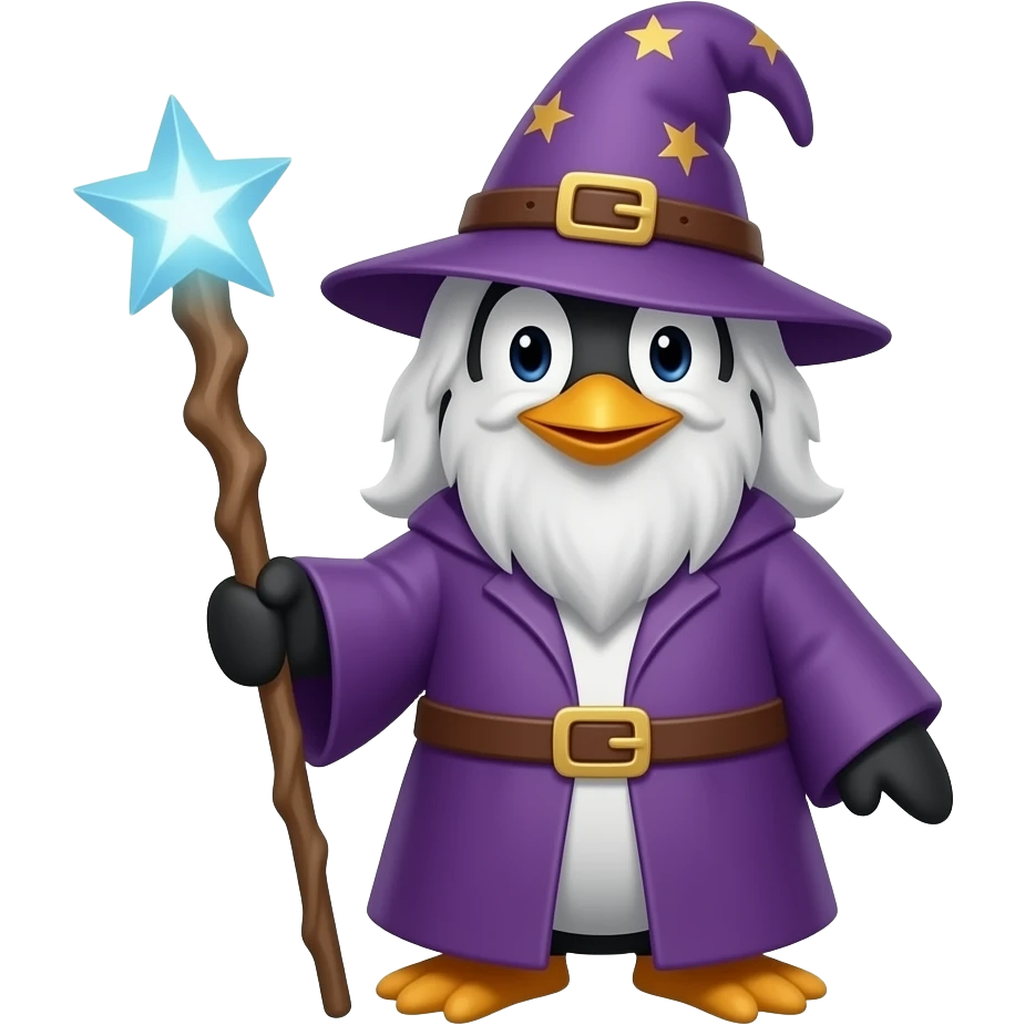Penguin Wizard emoji