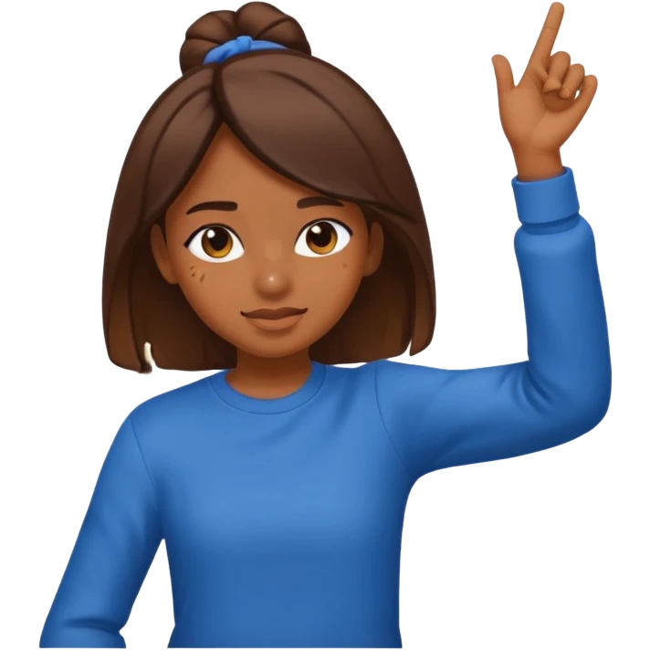 a girl dabbing  emoji